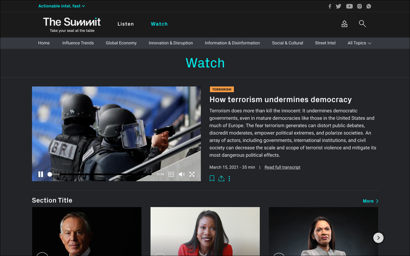 Desktop Web - Watch - Landing Page